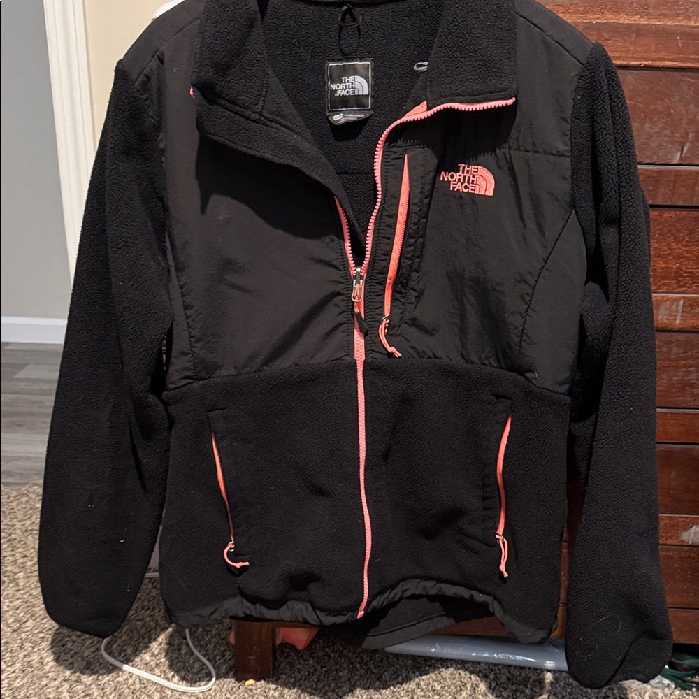 The North Face Black Fleece with Pink Trim
